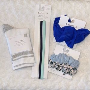 Athleta Socks, Headband, Scrunchies